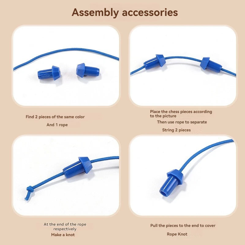 New Kid Rope Knots Puzzle  Board Game Color Line Twisted Connected Ropes Logic Thinking Table Game Parent Child Interactive Toy