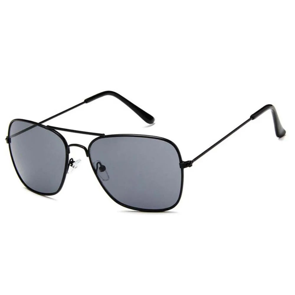 Shonemes Square Sunglasses Vintage Double Bridge Driving Shades Metal Frame Outdoor UV400 Sun Glasses for Men Women