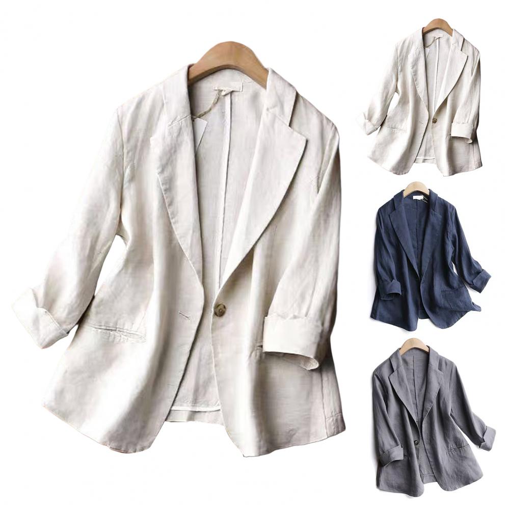 Women Jacket  Single Button   Women Suit Coat Formal Wear-resistant Lady Suit Coat 여성봄자켓