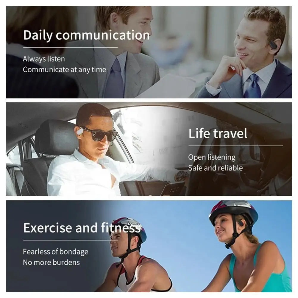 Bluetooth 5.3 Headphone Wireless Ear Hook Earphone HiFi Stereo Noise Reduction Headset HD Call Earbuds For Huawei