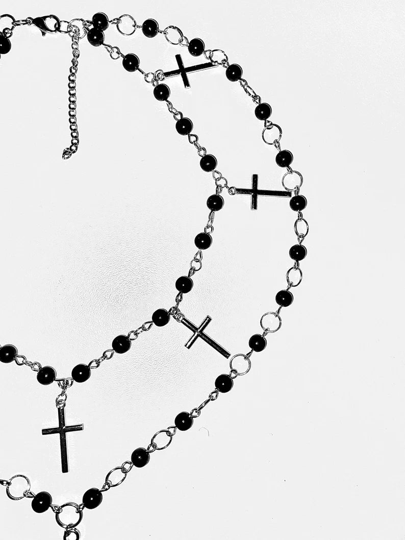 Goth jewellery necklace inspired manga grunge jewellery emo gothic edgy y2k