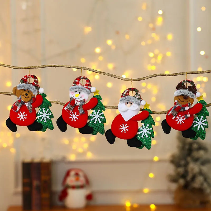New Year 2022 Christmas Tree Decorations Cute Dolls Pendant Navidad 2021 Home Decor Christmas Tree Ornaments Xmas Gift