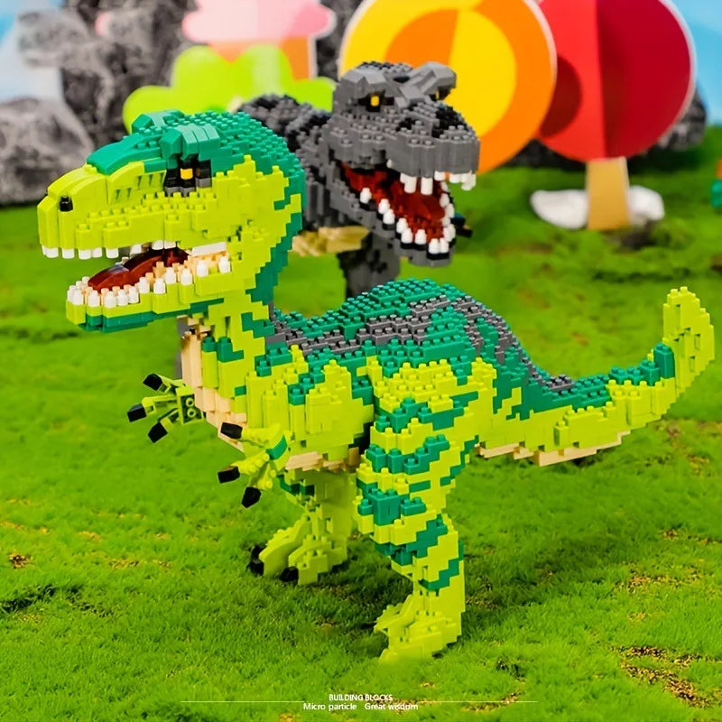 Kid Dinosaur Micro Particles Building Blocks Toys Jurassic Large Size Tyrannosaurus Rex Assembly Blocks Puzzles Disassembly Toys