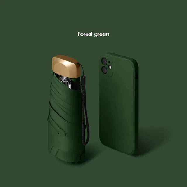 Outdoor Mini Sun Umbrella UV Protection Ultralight Folding Five-fold Umbrella Sunshade Umbrella