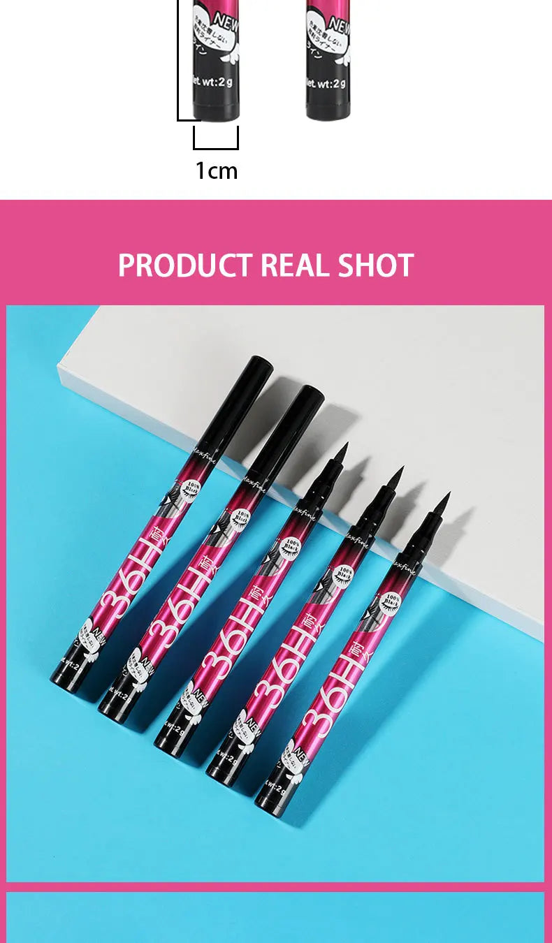 Long Lasting Quick Drying Waterproof Easy To Color Non Smudging Smooth Liquid Eyeliner