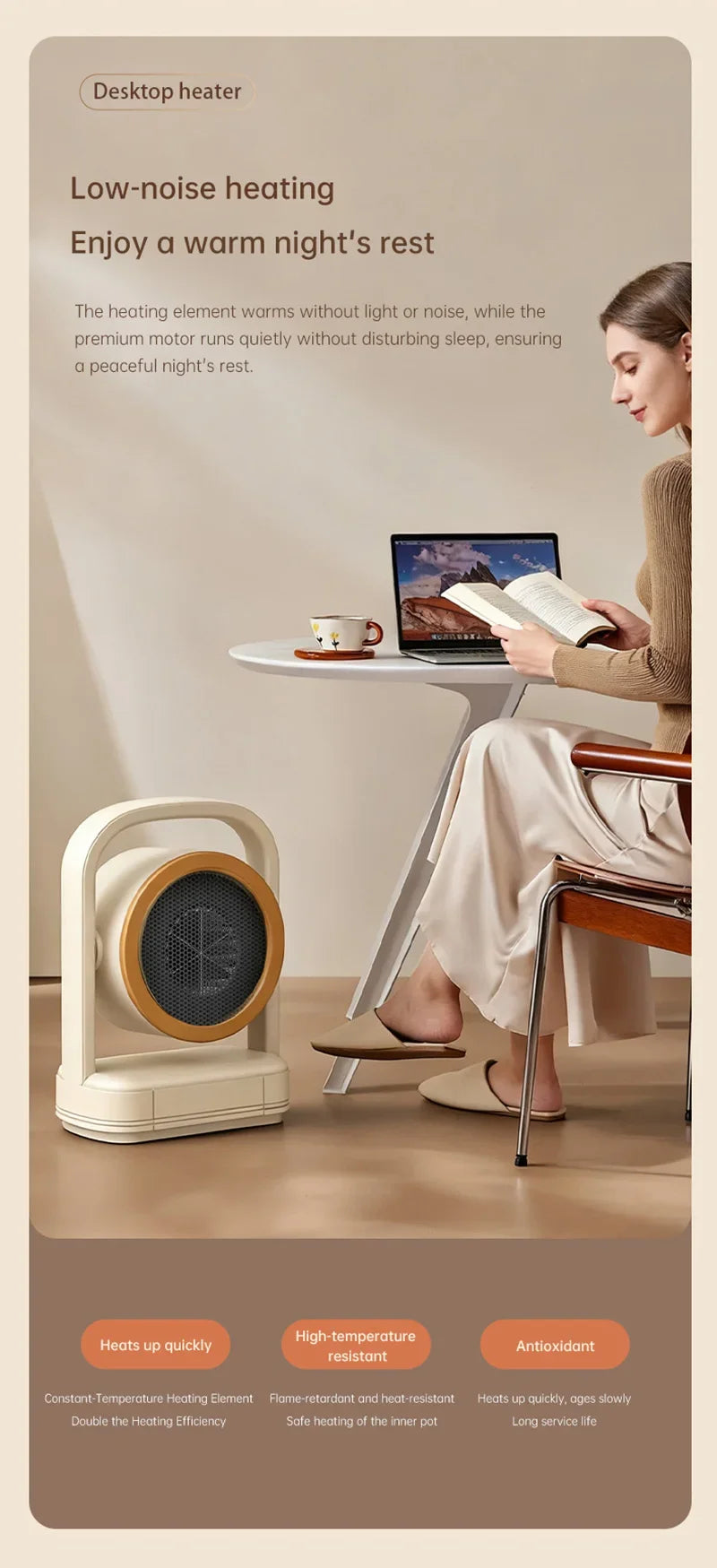 Xiaomi Mini Electric Heater Fast Heating Portable Warmer Energy Saving Heater Power Failure Protection For Office Bedroom Use