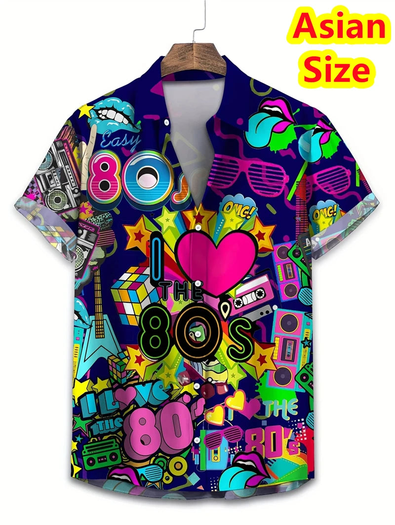 Abstract Men's Shirts Streetwear Beach Male Shirt Short Sleeve Cool Skull 3d Hawaiian Shirt Man 2025 New Tops Women Hip Hop Tops