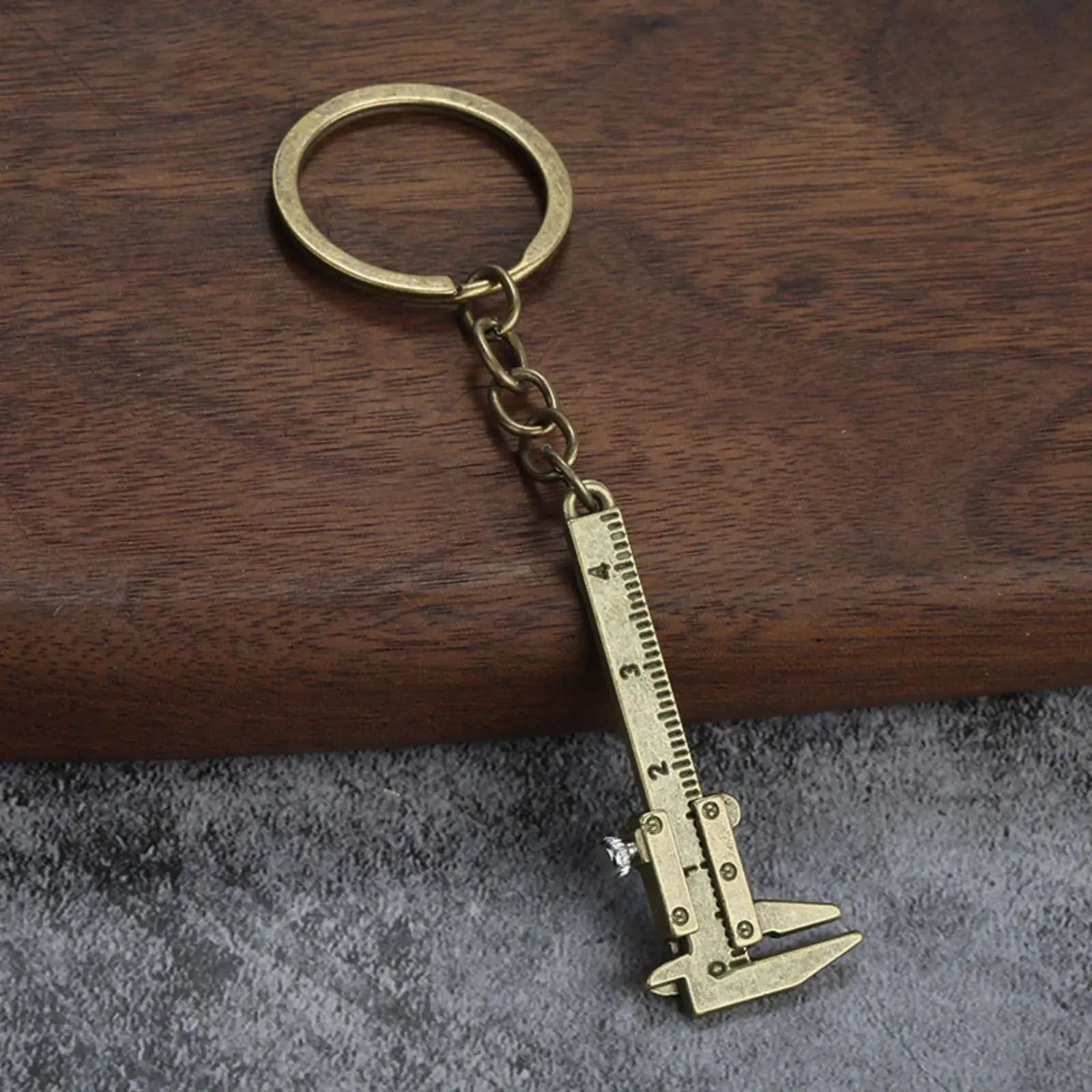 Mini Caliper Key Chain for Men Gift Portable Key Ring Measure Tool Accessories