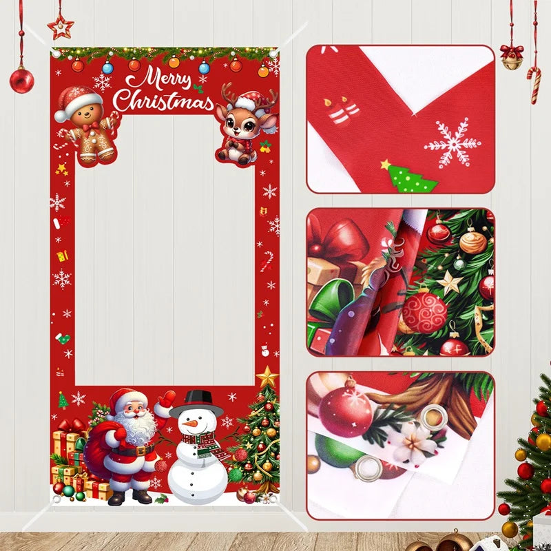 Christmas Photo Frame 2025 Merry Christmas Decorations for Home Navidad Cristmas Party Supplies Ornament Xmas Gift New Year 2026