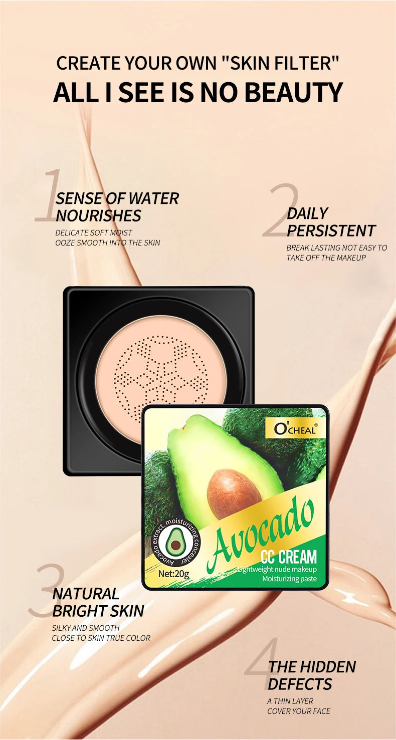 Beauty Girl Makeup Mushroom Head Air Cushion Makeup Moisturizing Foundation Brightening Make Up BB Cream Whitening Maquiagem