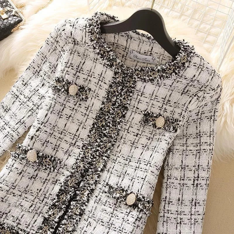Women's Jacket Women's Jackets Spring new Trendy Ladies Short Joker Temperament Small Fragrant Tweed Coat Tweed Coat Cardigan