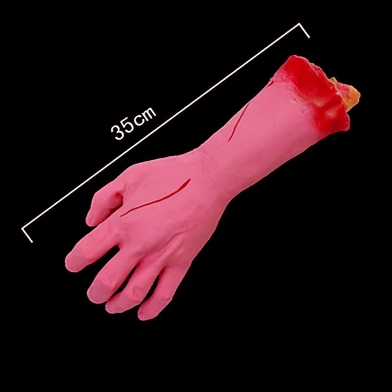 Halloween Props Horrible Blood Broken Fake Limbs Fingers Legs Arm Feet Latex Tricky Toys For Haunted House Decorations