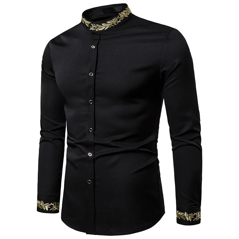 2025 Men's Summer Casual Long Sleeve Shirts Slim Fit Turn Down Collar Shirts Formal Office Business Shirts for Men Tops Big Size