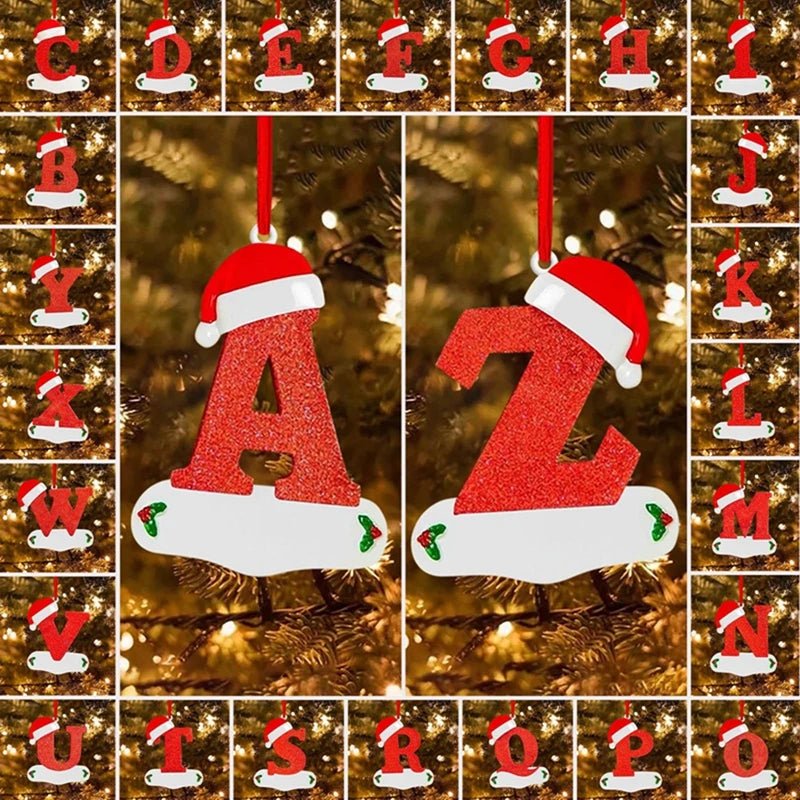 Merry Christmas Decoration Pendant English Alphabet Cristmas Tree Ornaments for Home Decor  Navidad New Year 2026 Gift Accessory