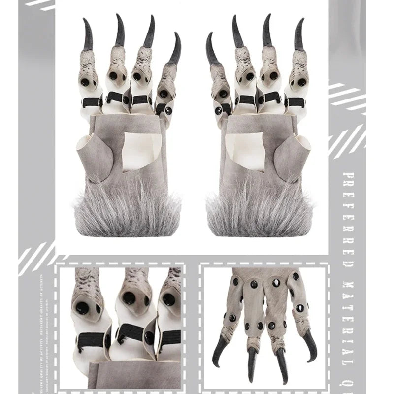 Halloween Werewolf Gloves Ghost Festival Horror Wolf Claw Party Cosplay Costume