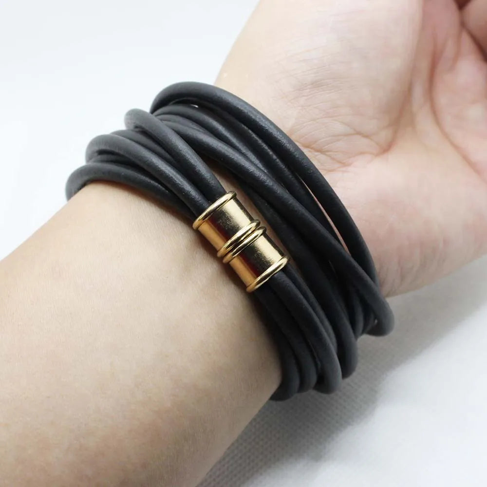 New Bracelet For Women Charm Bangle Gothic Hand Accessories Gift Lovers Rubber Jewelry Handmade Designer Bangle