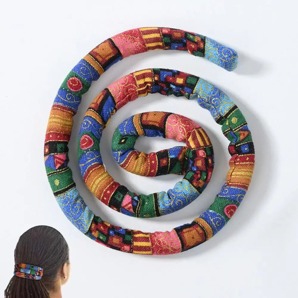 Women Hair Accessories Long Ponytail Holders Bendable Dreadlocks Women Hair Band Ethnic Style Hair Rope Spiral Lock Hair Ties