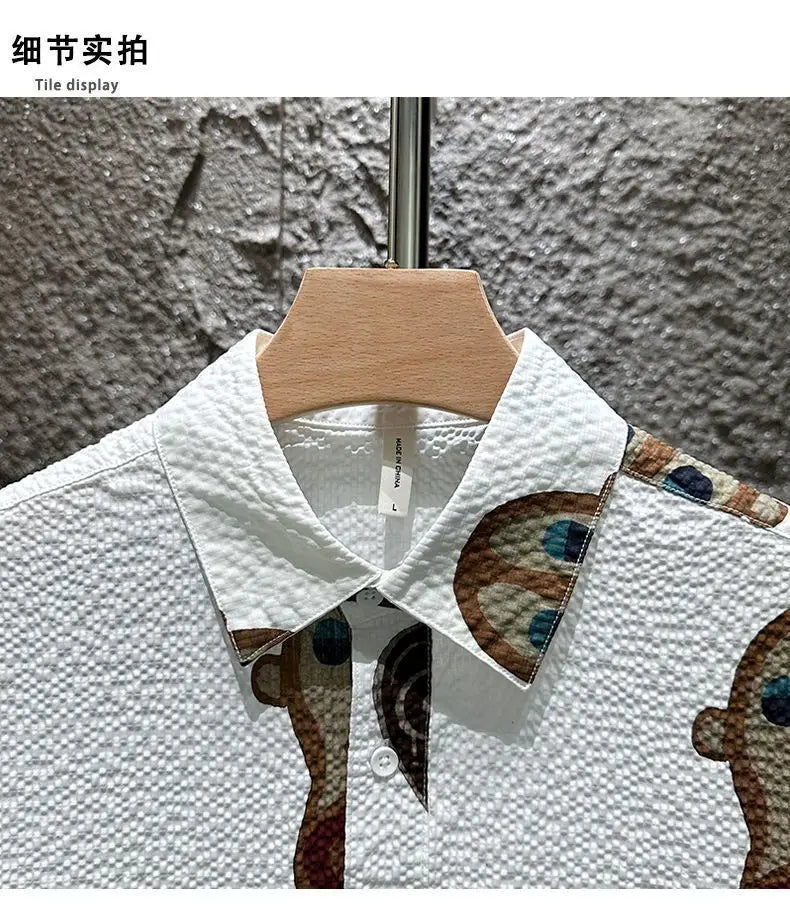 Stylish Short Sleeve Shirt For Men Trendy Casual Unique Chic Versatile Top