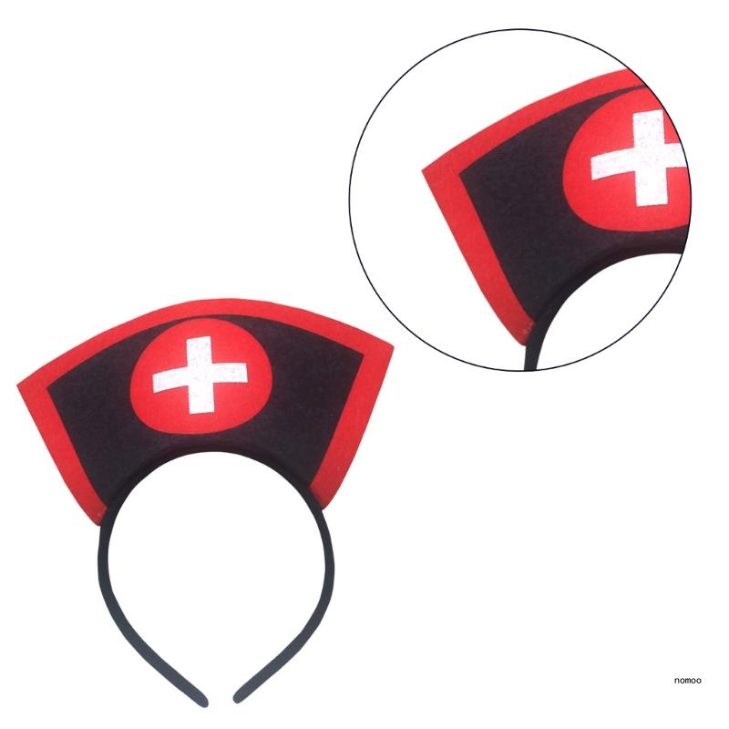 Halloween Nurse Hat Hair Hoop Party  Headband Hairband Headwear Costume