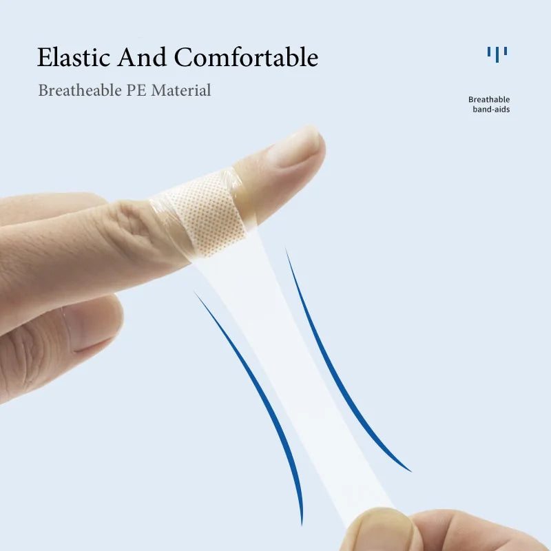 100Pcs/Pack First Aid Kit Transparent Wound Adhesive Plaster Medical Anti-Bacteria Band Bandages Sticker Home Travel