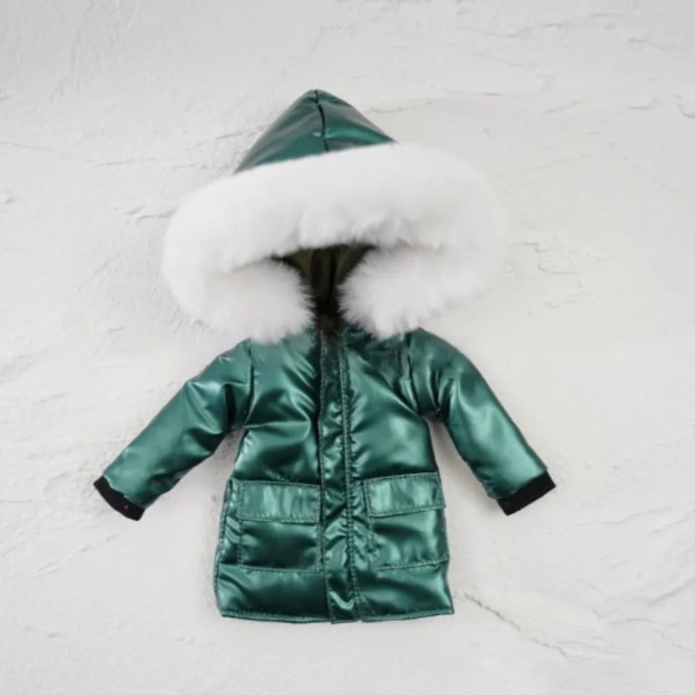 Fashion Winter Coat Outfits Long Style DIY Accessories Thick Down Jackets Handmade for blythe Dolls For ob24 ob22 Dolls/