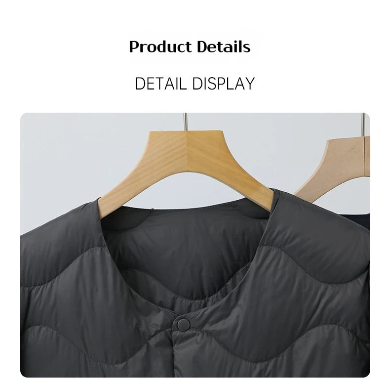 New Coats and Jackets Men's Lightweight Down Vest V-Neck Jacket Very Warm Winter Man Jacket Warm White Duck Down Man Windbreaker