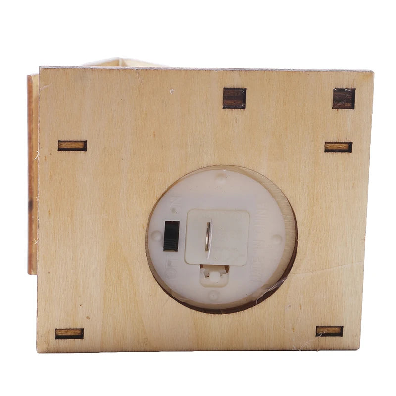 Christmas Home Decoration LED Luminous Wooden House Small House Xmas Tree Desktop Decoration Happy New Year Give Gifts Friends