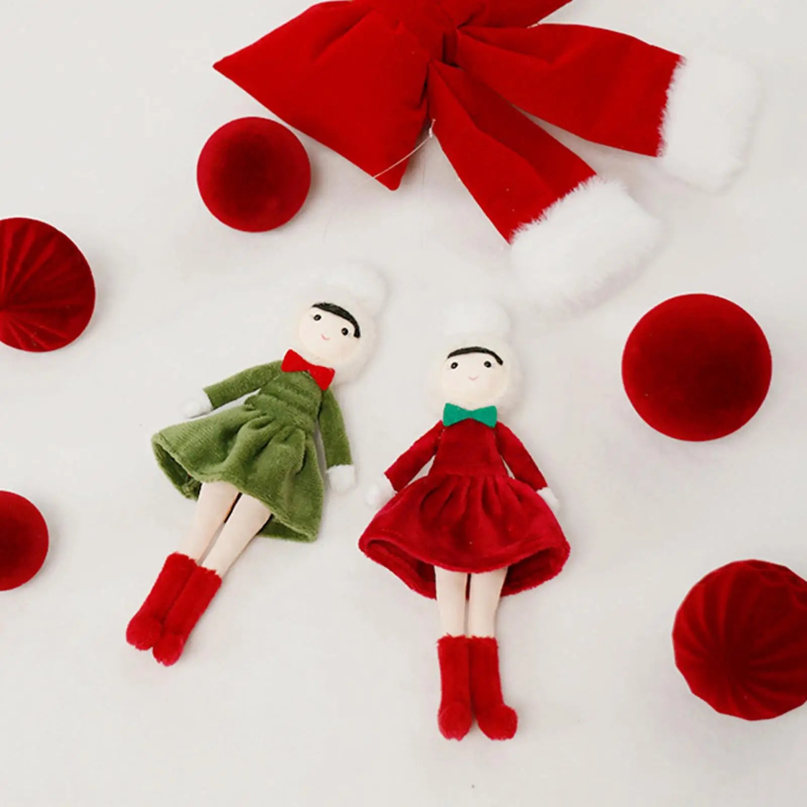 Christmas Tree Ornaments Christmas Tree Plush Pendant Toys Ornaments Cute Decor for Wreath Shelf Table Fireplace Window Entryway