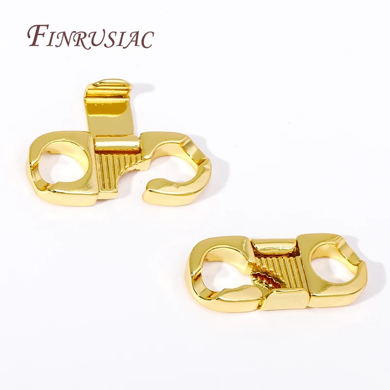 18K Gold Plated Jewellery Connecting Clasp Pearl Necklace Lock Clasps Jewelry Making Supplies DIY Accessories Bracelet Clasp