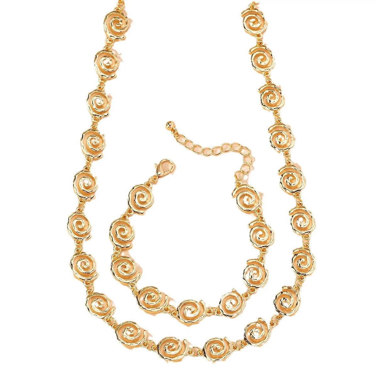 Jewelry Set For Women Fashion Symbol Geometric Necklace Bracelet Elegant Temperament Holiday Party Gift AS016