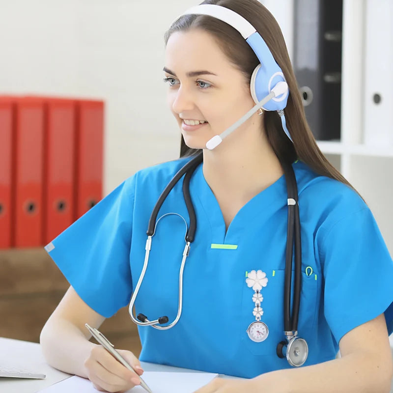 Nurse Watch- Womens Nurse Clip on Watch Nurse Fob Watch Nursing Pin Clip Watch Nurse Fob Watch ( White )