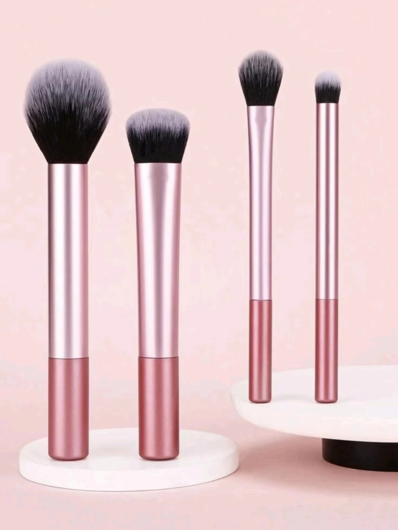 4 Makeup Brushes, Long Tube Makeup Brush Set, Multi-Color Makeup Brushes, Beauty Tools, Foundation Brush, Loose Powder Brush, Highlight Brush, Contour Brush, Eye Shadow Brush, Eye Makeup Brush, Concealer Brush, Blush Brush
