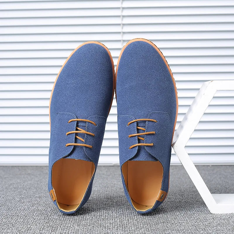 Fashion Men's Shoes Suede Leather Loafers British Style Men Casual Shoes Moccasins Outdoor Driving Shoes Handmade Slip on Flats