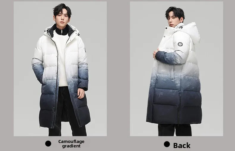 Canada Fashion Winter Jackets for Man Down Parka Coat Man White Goose Down Jacket Hooded Warm Thick Long Puffer Jacket HXY252