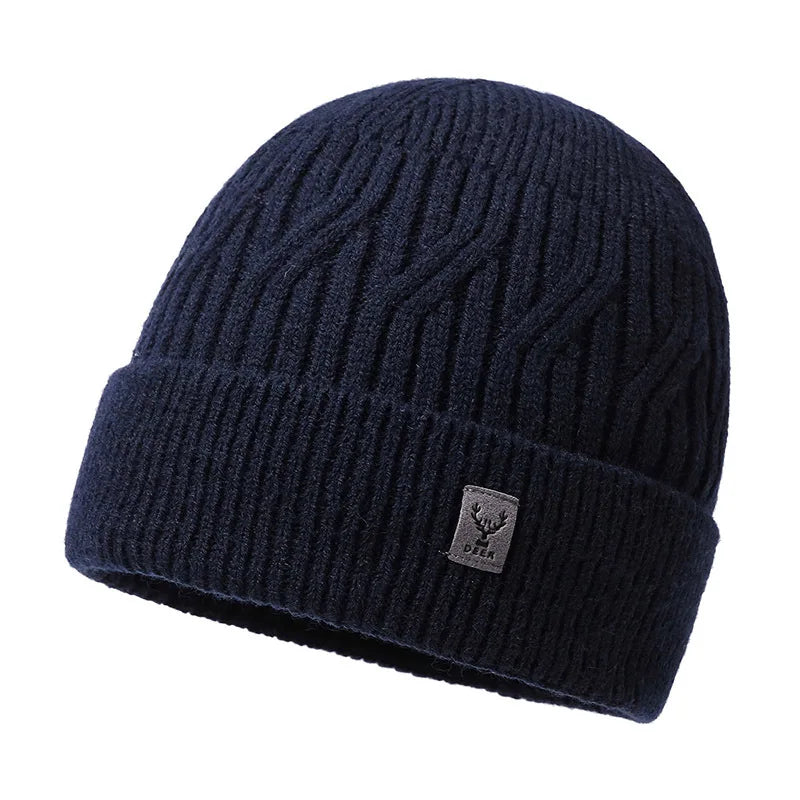 Winter Beanie for Men Women, Fleece Lined Beanie Soft Warm Knit Hat Ski Stocking Cuffed Cap