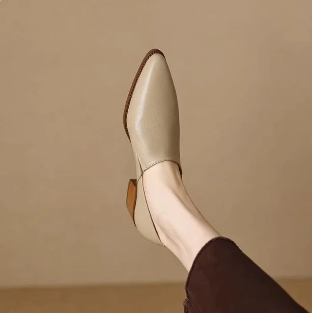 Womens Loafers Shoes Round Toe Female Footwear British Style Slip-on Retro Dress Preppy On Heels Mary Janes Floral Shoes On Heel