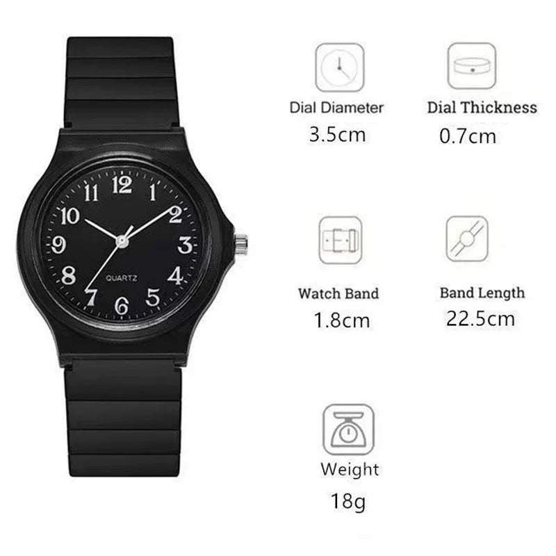 Black Watch For Women Silicone Strap Wristwatch Quartz Watches Women Clock Ladies Watch Gift Reloj Mujer relojes de mujer