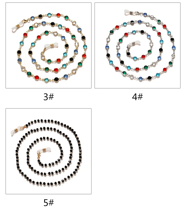 2022 New Eyeglasses Chains Women Sunglasses Holder Necklace Eyewear Retainer Accessories Pearls Sunglasses Chains Gold