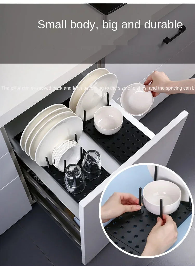Kitchen Organizer Sink Dish Drying Rack Sink Drain Shelf Bowl Plates Shelf Storage Drawer Desktop Adjustable Holder Accessories