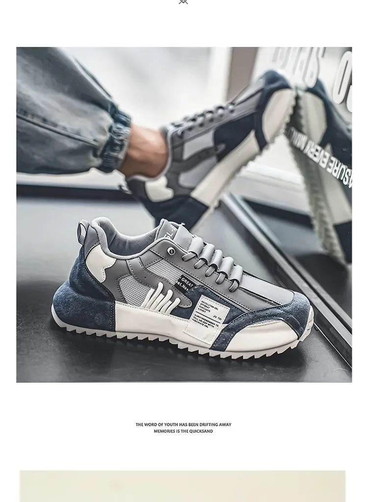 Shoes for Men Casual Sports Trend Designed Personality Elastic Band Vulcanized Shoes Men Sneakers Comfortable Breathable Shoes