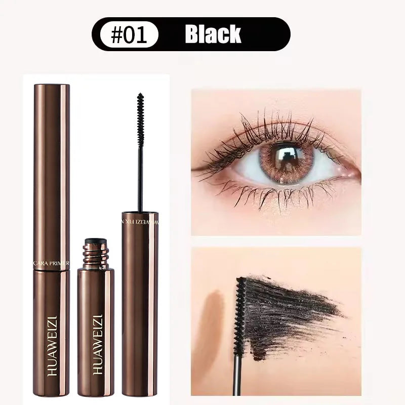 Silk Fiber Matte Mascara Makeup Ultra-Fine Brush Lengthens Eyelashes Waterproof Fast Dry Brown Black Curling Mascara Comestic