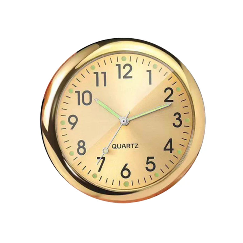 Automobile Clock Dashboard Car Clock Interior Decor Portable Mini Clock Decoration Luminous Analog Watch Ornaments For Cars
