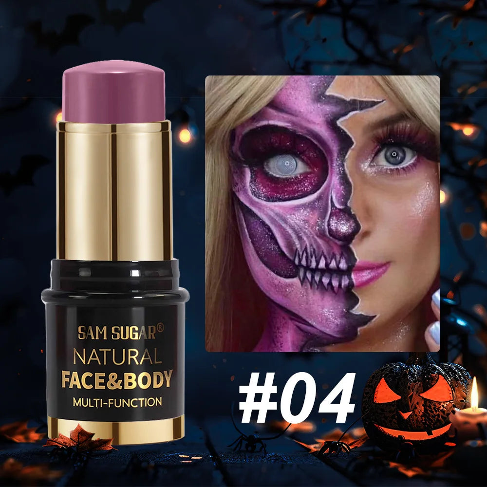 Halloween Body Face Paint Eyeshadow Stick Cosplay Makeup Cosmetics Fake Blood Waterproof Luminous White Halloween Face Painting