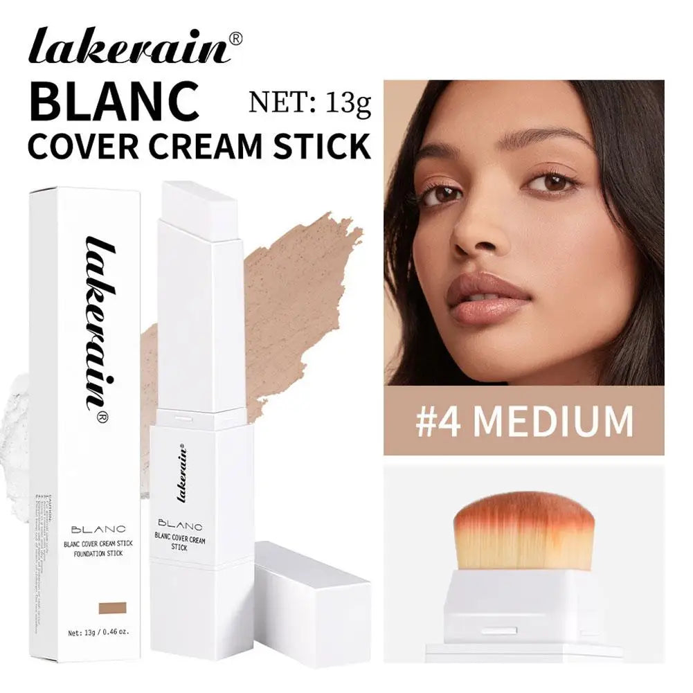 Dual-Ended Brush-On Color-changing Foundation Stick Minimizing Even-Tone Pore Conceals Blemishes Dullness Cosmetics Makeup