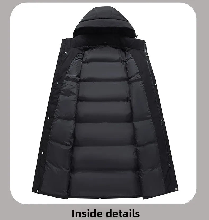 Canada Fashion Winter Jackets for Man Down Parka Coat Man White Goose Down Jacket Hooded Warm Thick Long Puffer Jacket HXY252