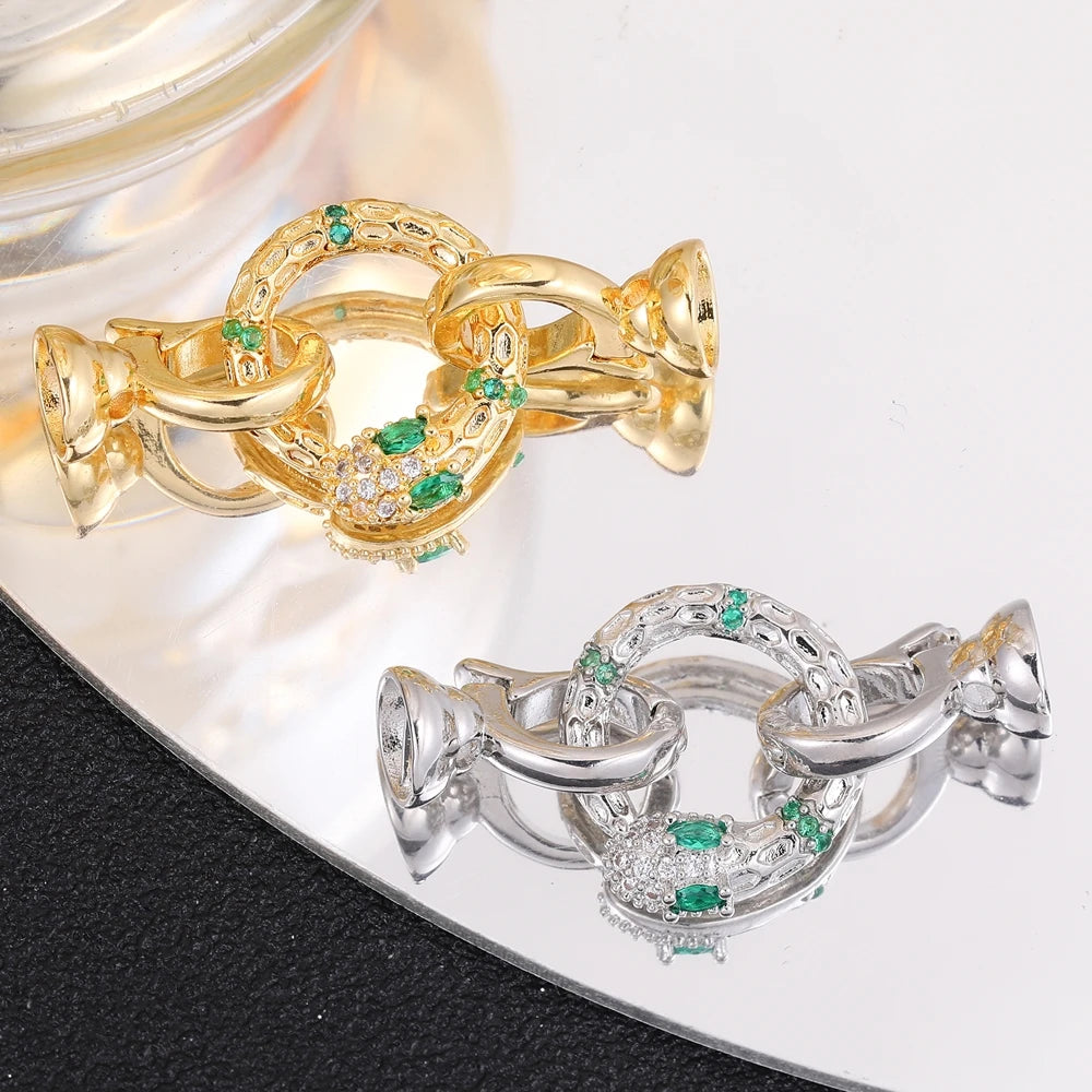 Juya 18K Gold Silver Plated Wedding Decorations Connect Fastener Closure Clasps Accessories For DIY Beads Pearls Jewelry Making