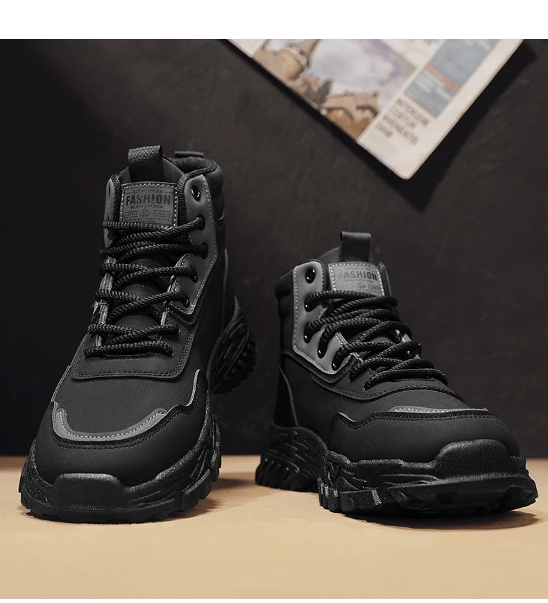 2025 New Autumn Winter Shoes for Men Outdoor Non-slip Wear-resistant Short Boots Fashion Comfort Casual Men's Shoes Botas Hombre