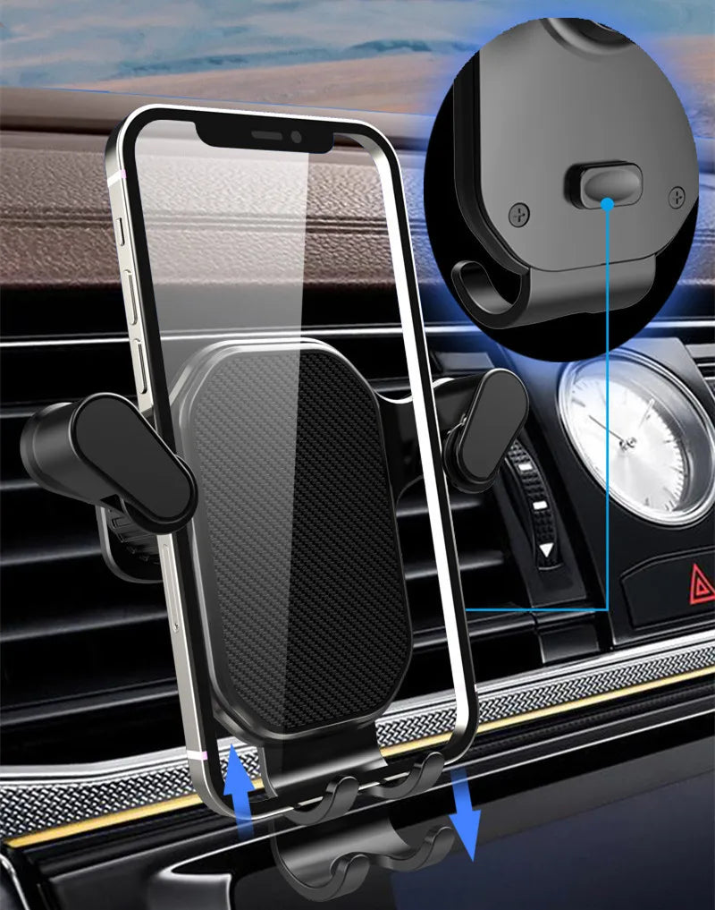 Gravity Car Phone Holder for 4.7-7 inch Mobile Phone Car Air Vent Phone Mount Universal Shockproof GPS Clip Smartphone Stand