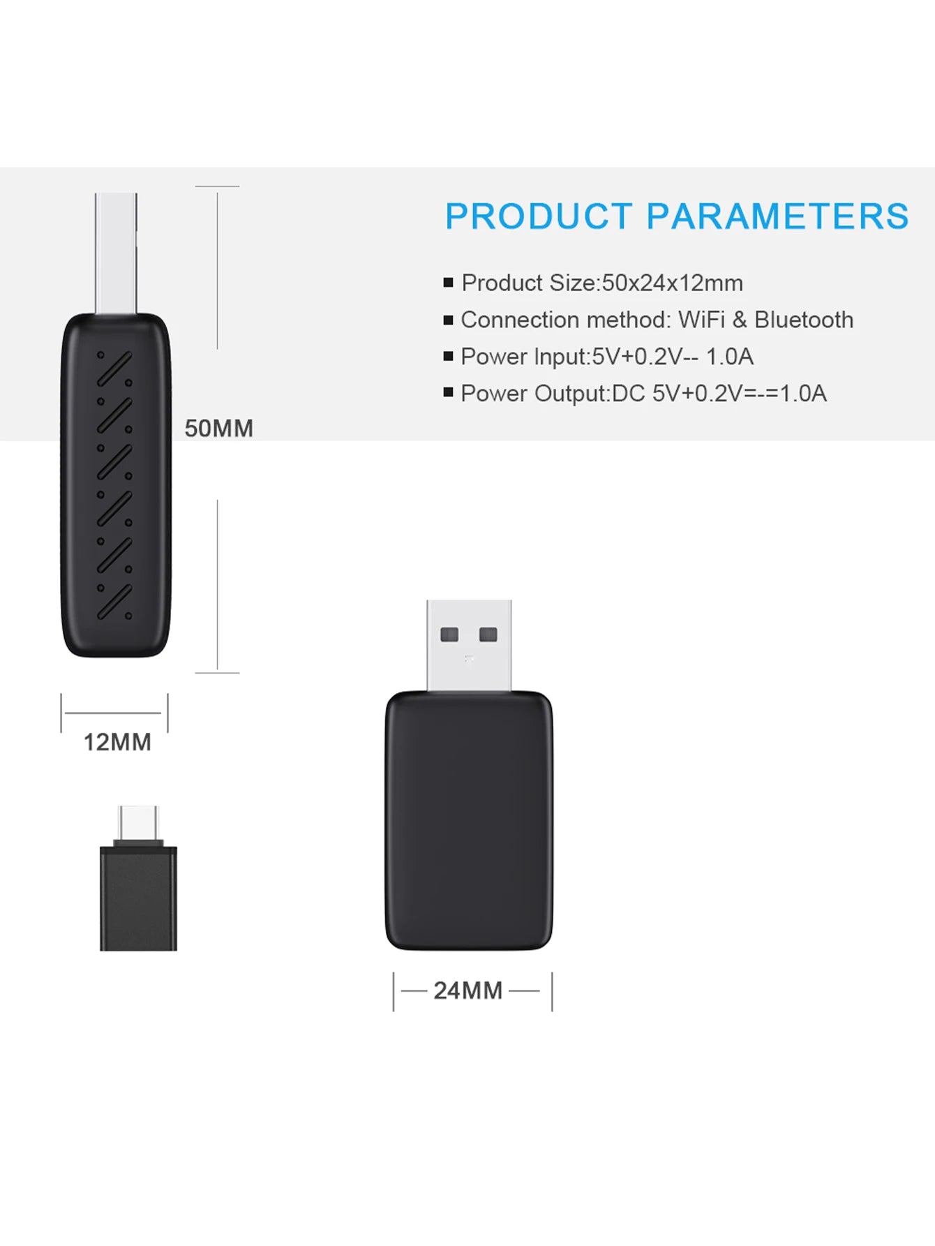 New Wired to Wireless CarPlay and Android Auto 2 in 1 Mini Adapter 5GHz WiFi5 for 99% Original Wired CarPlay/Auto Cars