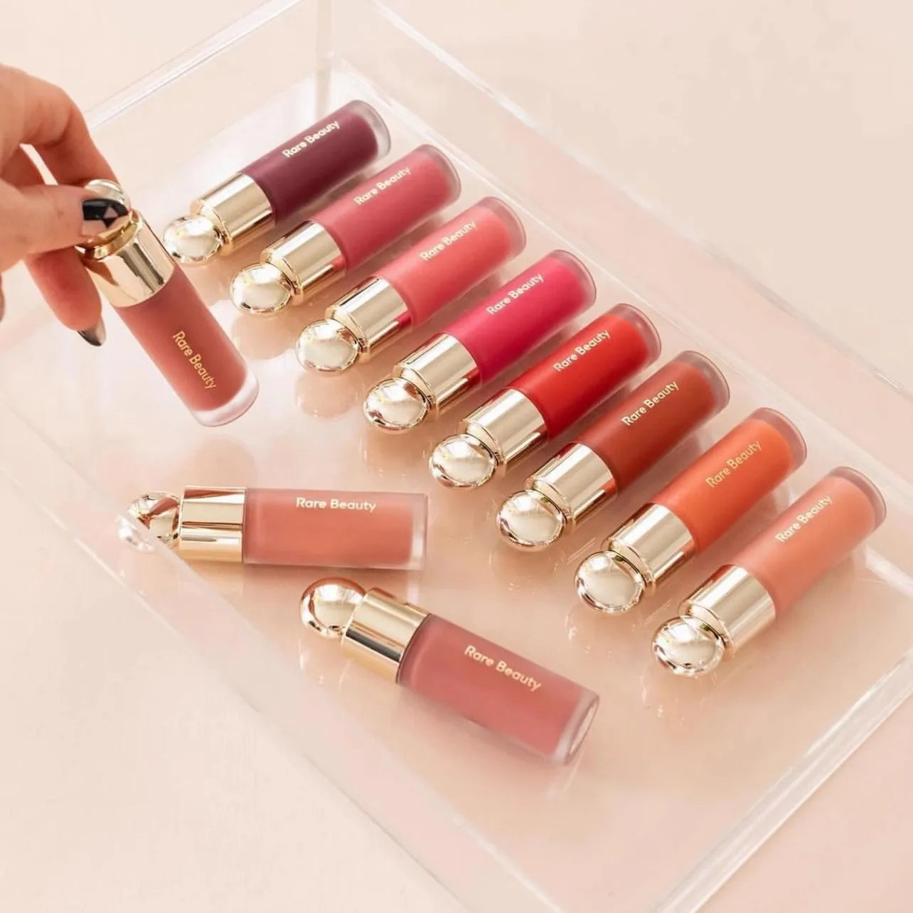 Rare Beauty Stay Vulnerable Melting Blush Cream Mirror Natural Tender Delicate Hold Makeup Saturation Water-Resistant Blusher